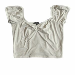 Streetwear Society size Small cropped tight fit White Top